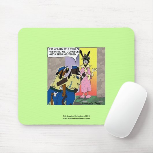 去勢された犬のおもしろい漫画マウスパッド マウスパッド (マウス)