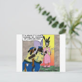 去勢された面白い夫の犬、または警察のギフト＆Tシャツ ポストカード (スタンド正面)