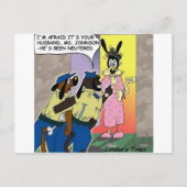 去勢された面白い夫の犬、または警察のギフト&Tシャツ ポストカード (正面)