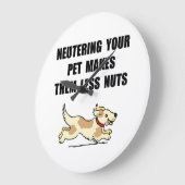 去勢したナッツ犬 ラージ壁時計 (傾斜)