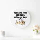 去勢したナッツ犬 ラージ壁時計 (ホーム)