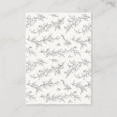 去勢植物性イニシャルQRコードウェディングRSVP エンクロージャーカード (裏面)