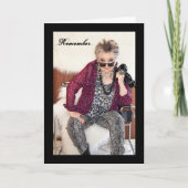 去年に比べて新年 カード (正面)