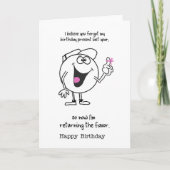 去年忘れの誕生日 カード (正面)