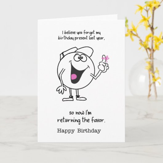 去年忘れの誕生日 カード (黄色い花)