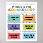 参事官事務所のドアの標識はどこ ポスター (正面)