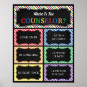 参事官事務所のドアの標識はどこ ポスター (正面)