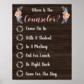 参事官事務所のドアの標識はどこ ポスター (正面)