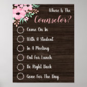 参事官事務所のドアの標識はどこ ポスター (正面)