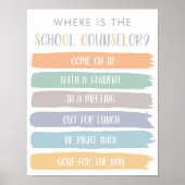 参事官事務所のドアの標識はどこ ポスター (正面)