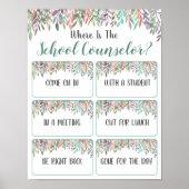 参事官事務所のドアの標識はどこ ポスター (正面)