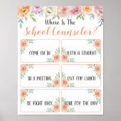 参事官事務所のドアの標識はどこ ポスター (正面)