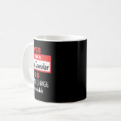 参事感謝おもしろい変更日程 コーヒーマグカップ (正面左)