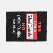 参事感謝おもしろい変更日程 フリースブランケット (正面(横))