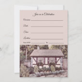 参加お祝い – 英語コテージ 案内状 (正面)