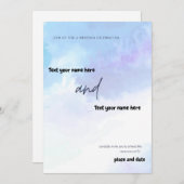 参加して結婚お祝い 招待状 (正面/裏面)