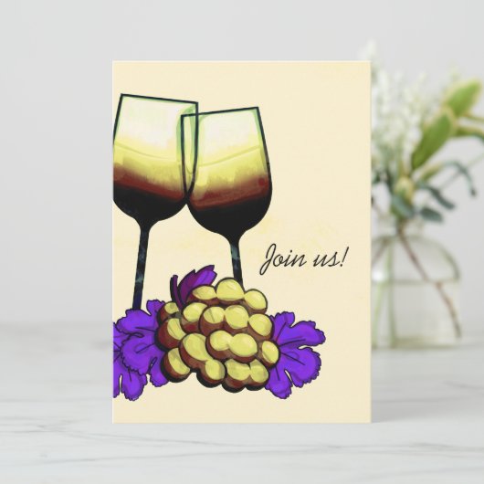 参加しろ！ワインテイスティングパーティの招待状 招待状 (スタンド正面)