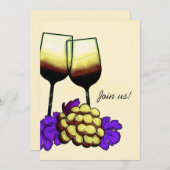 参加しろ！ワインテイスティングパーティの招待状 招待状 (正面/裏面)