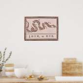 参加またはダイオリジナルベンジャミンフランクリン漫画 ポスター (キッチン)