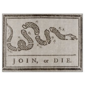 参加または死ぬラトルズナケ:漫画ベンジャミンフランクリン カッティングボード (正面)