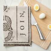 参加または死ぬラトルズナケ:漫画ベンジャミンフランクリン キッチンタオル (四つ折り)