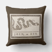 参加または死ぬラトルズナケ：漫画ベンジャミンフランクリン クッション (裏面)