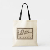 参加または死ぬラトルズナケ:漫画ベンジャミンフランクリン トートバッグ (裏面)