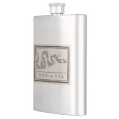 参加または死ぬラトルズナケ:漫画ベンジャミンフランクリン フラスク (左)