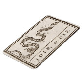 参加または死ぬラトルズナケ:漫画ベンジャミンフランクリン マグネット (左側)