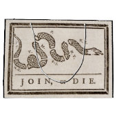 参加または死ぬラトルズナケ：漫画ベンジャミンフランクリン ラージペーパーバッグ (裏面)