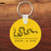 参加または死ぬ – リベタリアン キーホルダー (正面)