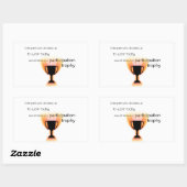 参加トロフィー 長方形シール (シート)