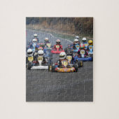 参加者の士官候補生はkartの競争をkarting行きます ジグソーパズル (縦)