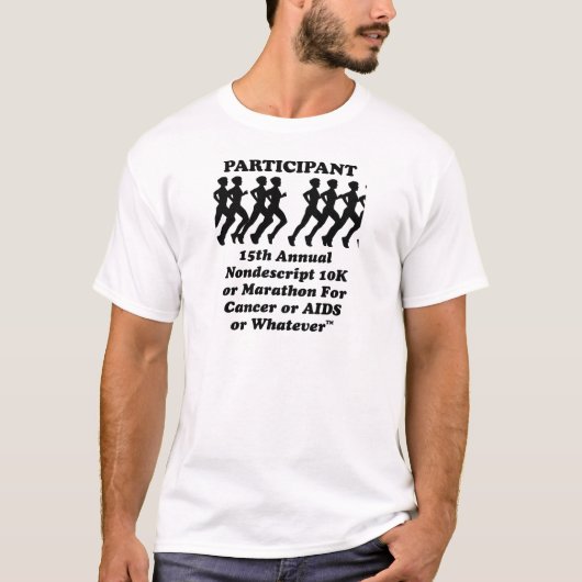 参加者の特徴のない10KマラソンTシャツ Tシャツ (正面)