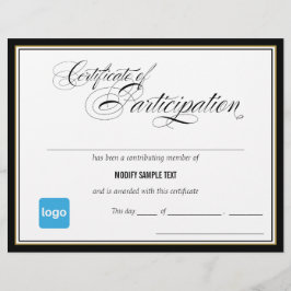参加認定証 – ロゴの追加