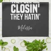 参照する自分のクローズ不動産仲介業者不動産代理パーソナライズされた人 キッチンタオル (折り畳み)