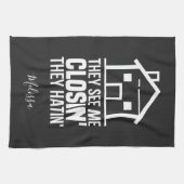 参照する自分のクローズ不動産仲介業者不動産代理パーソナライズされた人 キッチンタオル (横)