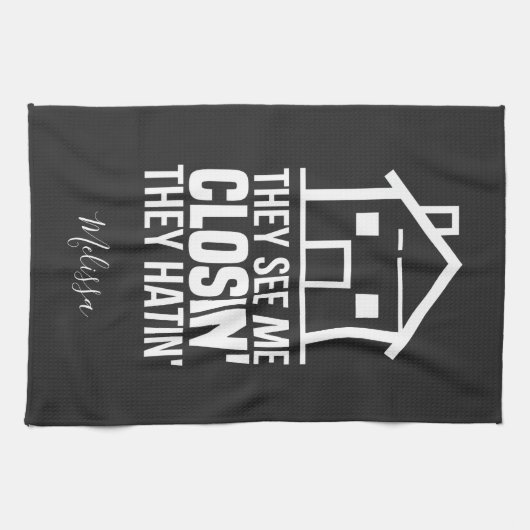 参照する自分のクローズ不動産仲介業者不動産代理パーソナライズされた人 キッチンタオル (横)