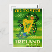 参照アイルランド最初のヴィンテージ旅行はがき ポストカード (正面/裏面)