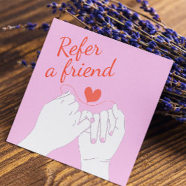 参照アフレンドトレンディー赤面ピンクパステルかわいい手 紹介カード