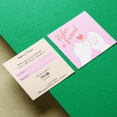 参照アフレンドトレンディー赤面ピンクパステルかわいい手 紹介カード