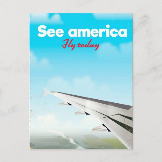 参照アメリカ"今日のフライ"ヴィンテージ休暇プリント。 ポストカード (正面)