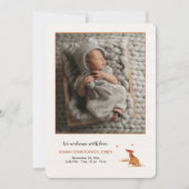 参照キツネCub写真の誕生のお知らせ 招待状 (正面)