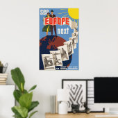 参照ヨーロッパの次のヴィンテージ旅行ポスター ポスター (ホームオフィス)