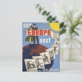 参照Europe Vintage Travelポスターポストカード ポストカード (スタンド正面)