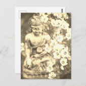 *~*参禅仏めい想花金ゴールド ポストカード (正面/裏面)