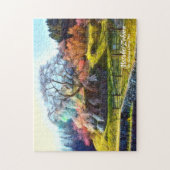 又兵衛桜：しだれさくらんぼ木 ジグソーパズル (縦)