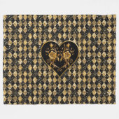 及お洒落びエレガントゴシック フリースブランケット (正面(横))