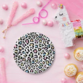 及かわいらしびカラフルアニマルプリント ペーパープレート (パーティー)