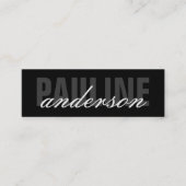 及はっきりしたびファンシー文字 スキニー名刺 (正面)